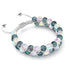 Gris et Blanc | Argent | Bracelet Verre Double Sirène